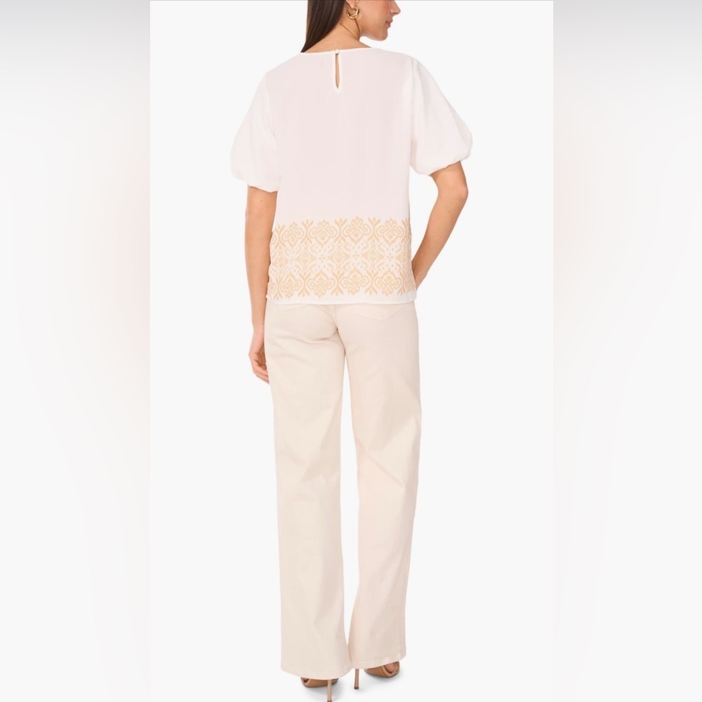 Vince Camuto Embroidered Puff
Sleeve Top - Picture 4 of 4